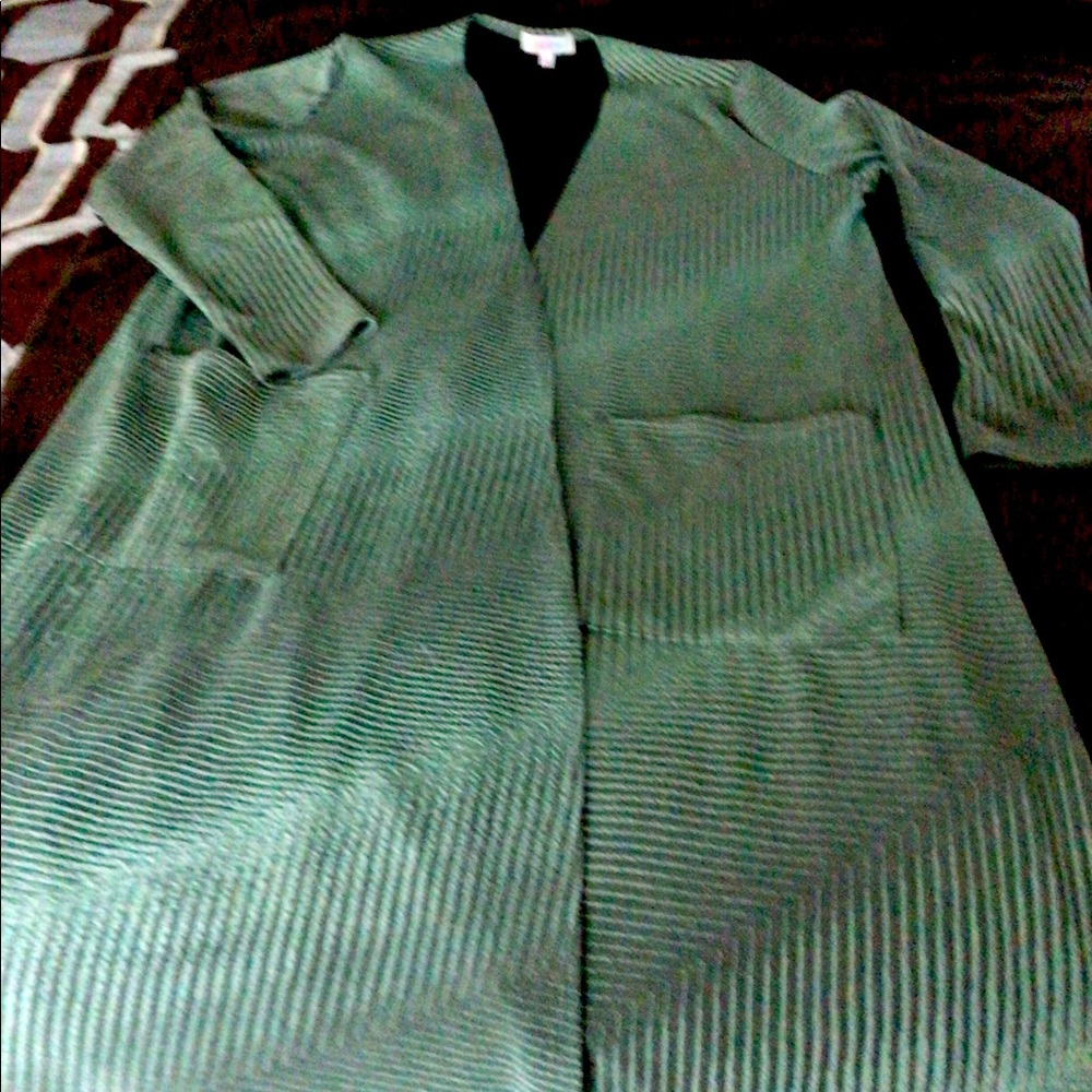 LulaRoe long sleeve knee length cardigan.